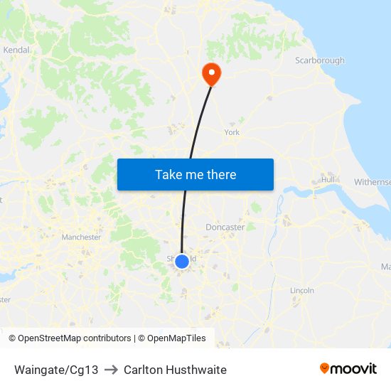 Waingate/Cg13 to Carlton Husthwaite map