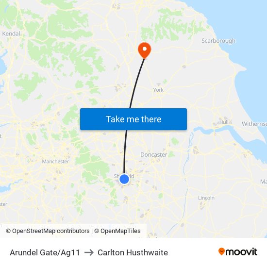 Arundel Gate/Ag11 to Carlton Husthwaite map