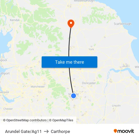 Arundel Gate/Ag11 to Carthorpe map