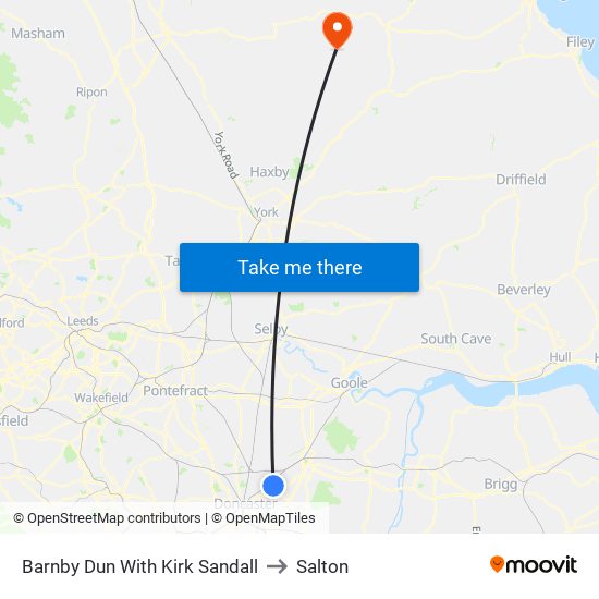 Barnby Dun With Kirk Sandall to Salton map