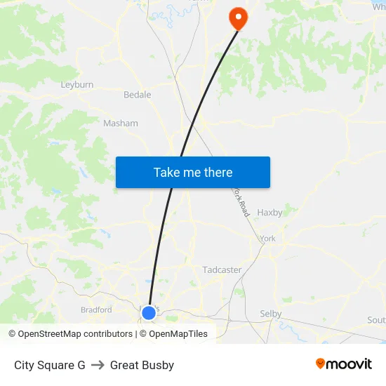 City Square G to Great Busby map
