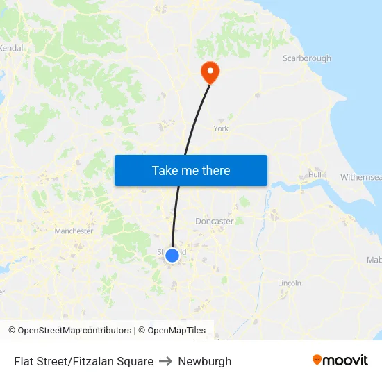 Flat Street/Fitzalan Square to Newburgh map