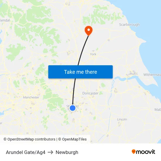 Arundel Gate/Ag4 to Newburgh map