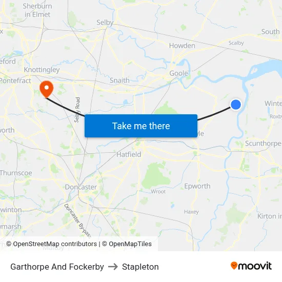 Garthorpe And Fockerby to Stapleton map