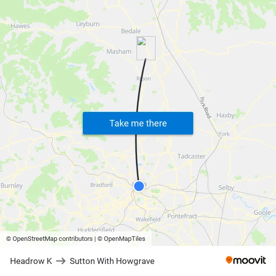 Headrow K to Sutton With Howgrave map