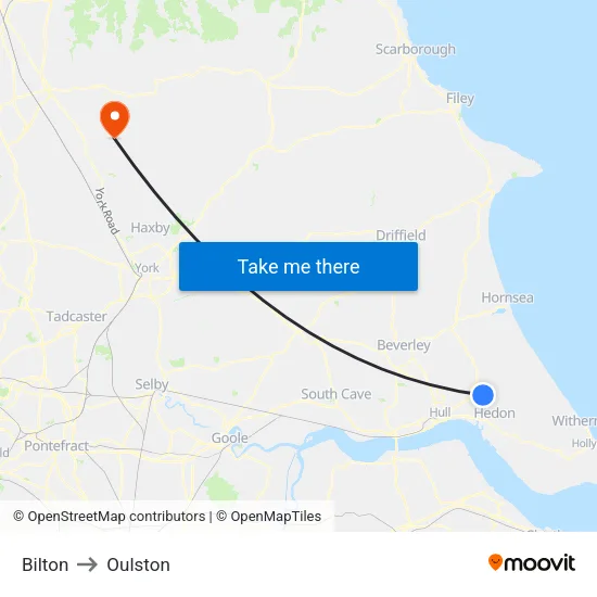 Bilton to Oulston map