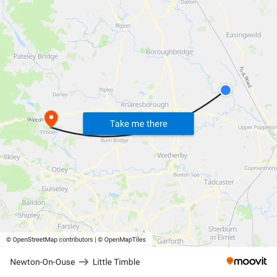Newton-On-Ouse to Little Timble map