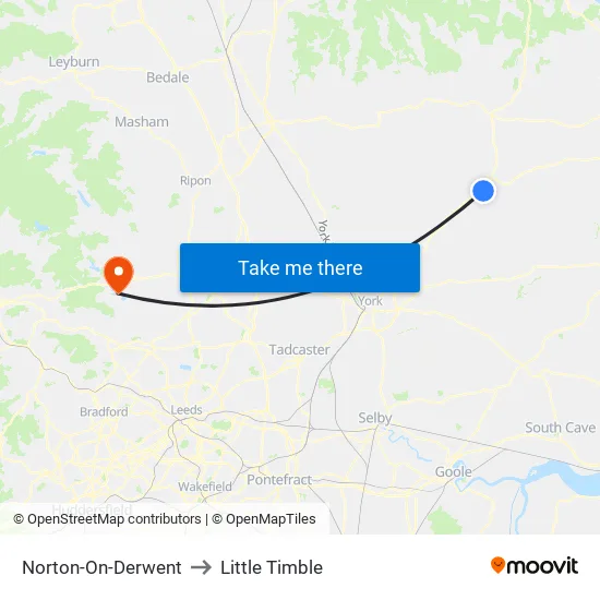 Norton-On-Derwent to Little Timble map