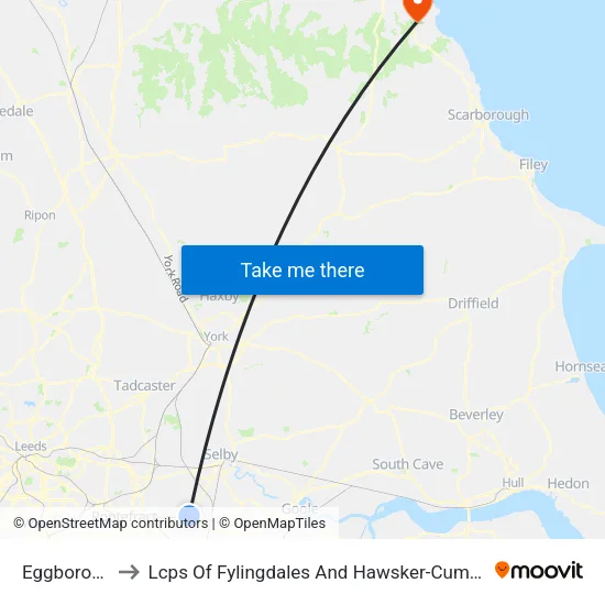 Eggborough to Lcps Of Fylingdales And Hawsker-Cum-Stainsa map