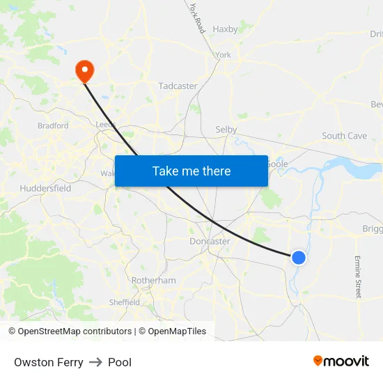 Owston Ferry to Pool map