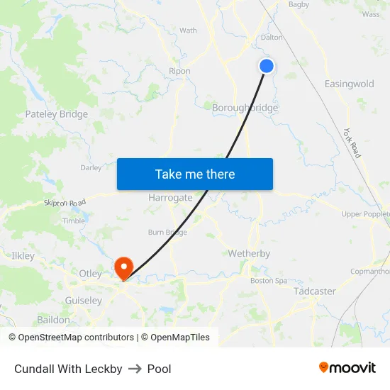 Cundall With Leckby to Pool map