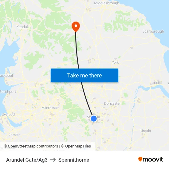 Arundel Gate/Ag3 to Spennithorne map