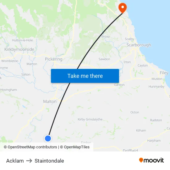 Acklam to Staintondale map