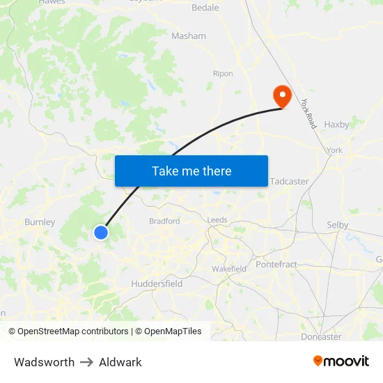 Wadsworth to Aldwark map