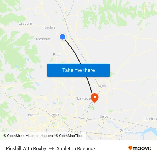 Pickhill With Roxby to Appleton Roebuck map