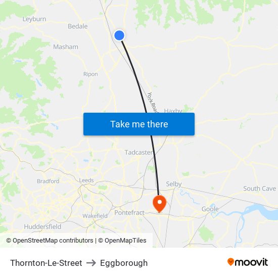Thornton-Le-Street to Eggborough map