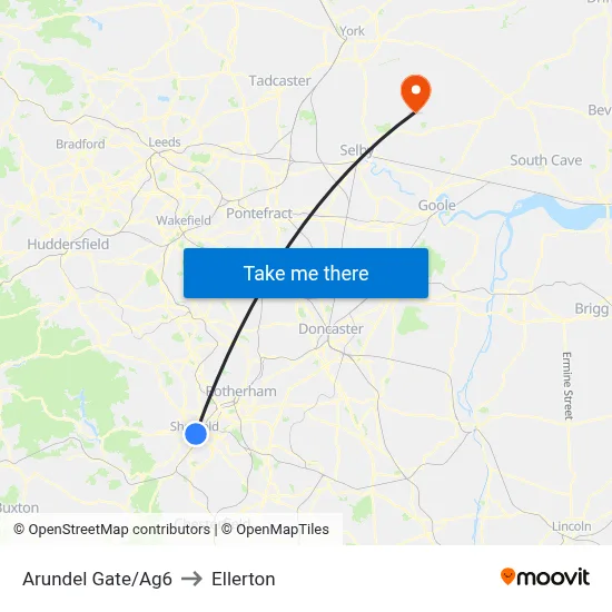 Arundel Gate/Ag6 to Ellerton map