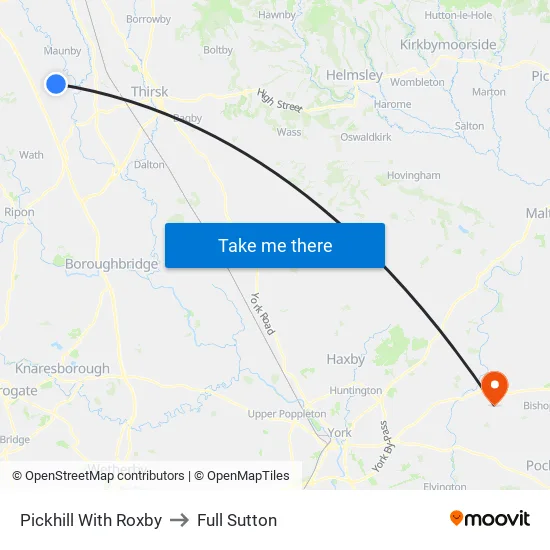 Pickhill With Roxby to Full Sutton map