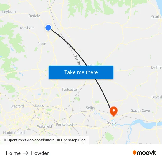 Holme to Howden map
