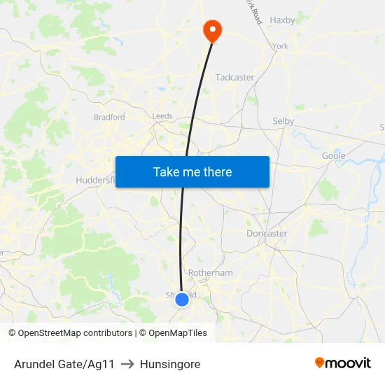 Arundel Gate/Ag11 to Hunsingore map