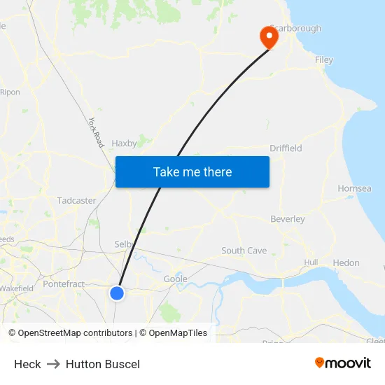 Heck to Hutton Buscel map