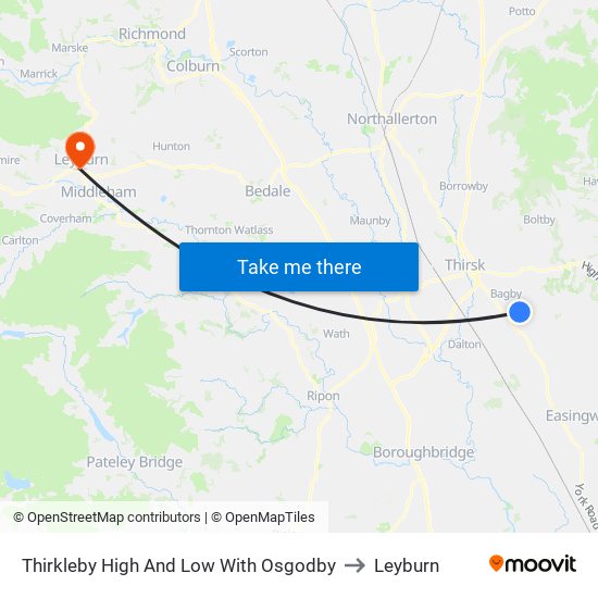 Thirkleby High And Low With Osgodby to Leyburn map