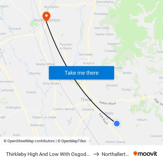 Thirkleby High And Low With Osgodby to Northallerton map