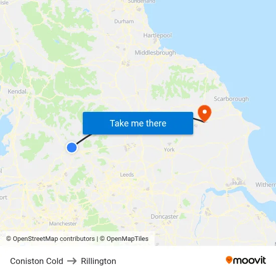 Coniston Cold to Rillington map
