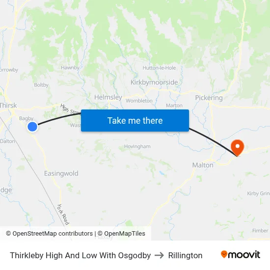 Thirkleby High And Low With Osgodby to Rillington map