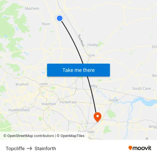 Topcliffe to Stainforth map