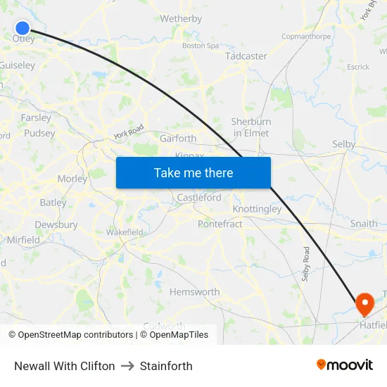 Newall With Clifton to Stainforth map