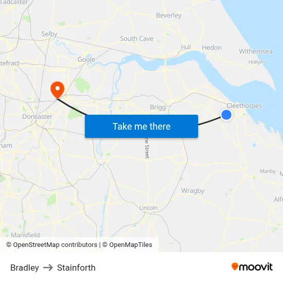 Bradley to Stainforth map