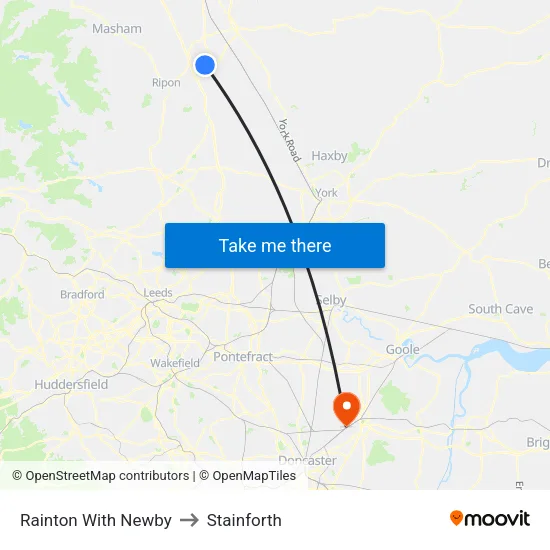 Rainton With Newby to Stainforth map