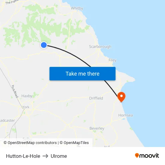 Hutton-Le-Hole to Ulrome map