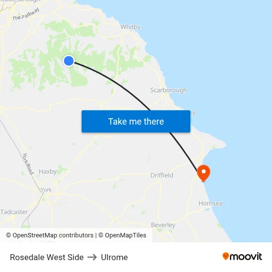 Rosedale West Side to Ulrome map