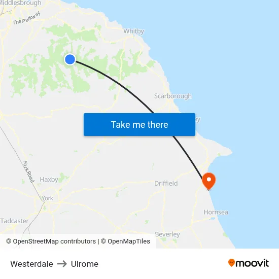 Westerdale to Ulrome map
