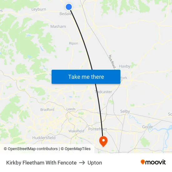 Kirkby Fleetham With Fencote to Upton map
