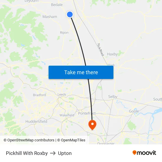 Pickhill With Roxby to Upton map