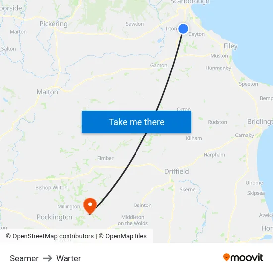 Seamer to Warter map