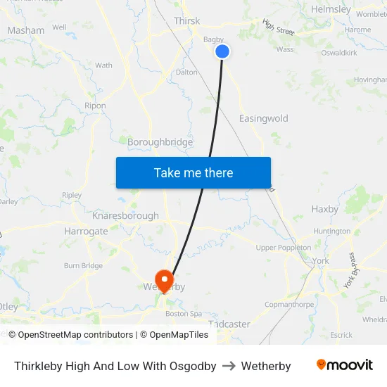 Thirkleby High And Low With Osgodby to Wetherby map