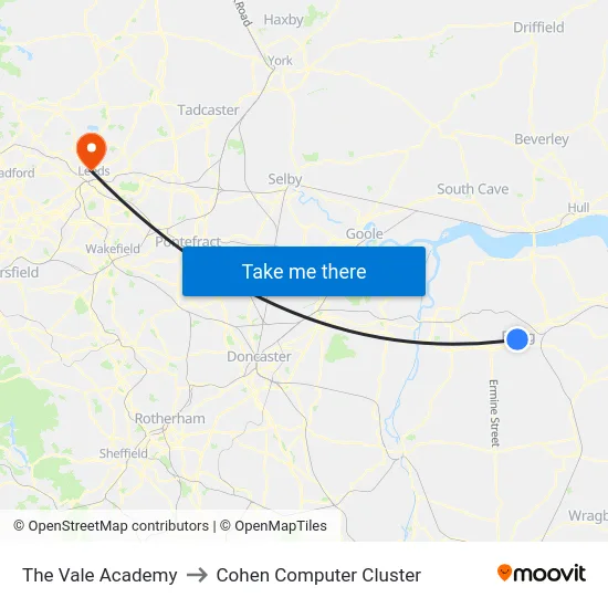 The Vale Academy to Cohen Computer Cluster map