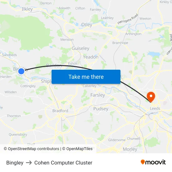 Bingley to Cohen Computer Cluster map