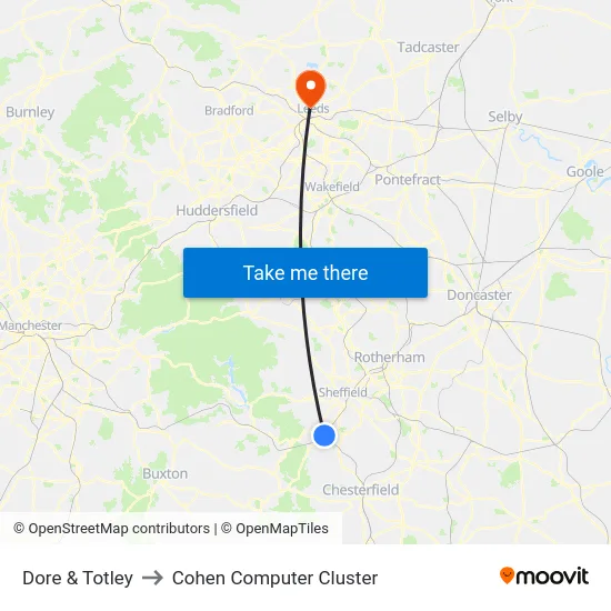 Dore & Totley to Cohen Computer Cluster map