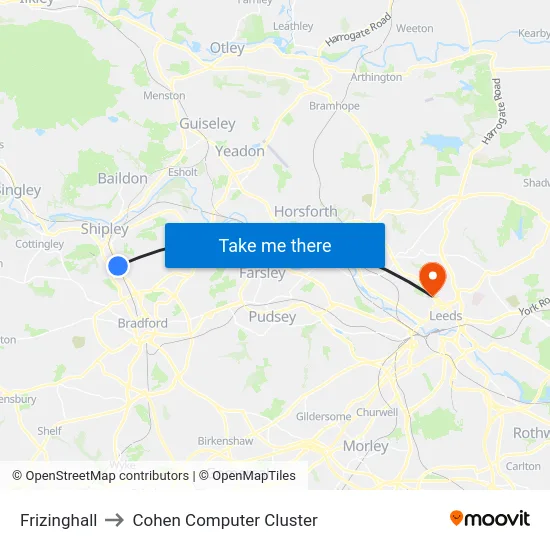 Frizinghall to Cohen Computer Cluster map