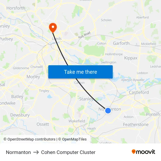 Normanton to Cohen Computer Cluster map
