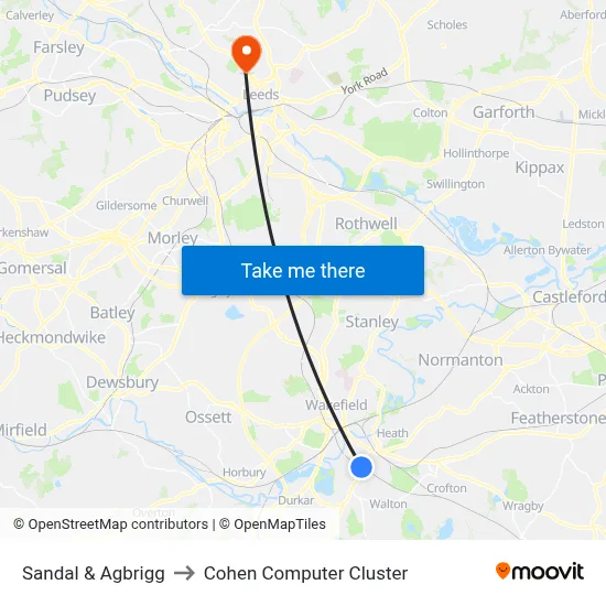 Sandal & Agbrigg to Cohen Computer Cluster map