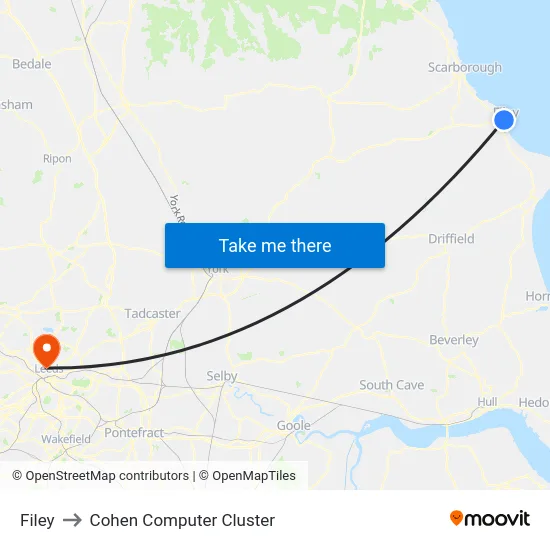 Filey to Cohen Computer Cluster map