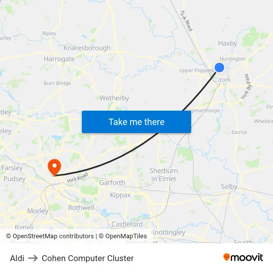 Aldi to Cohen Computer Cluster map