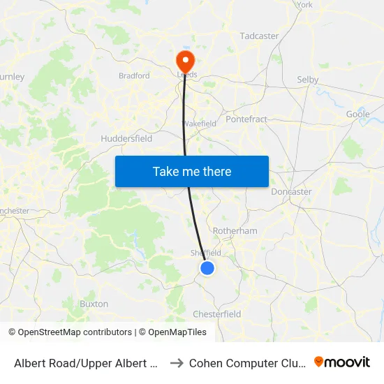 Albert Road/Upper Albert Road to Cohen Computer Cluster map