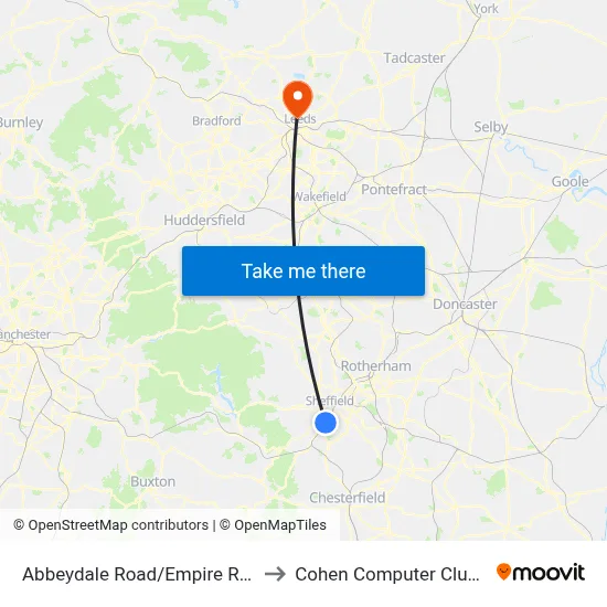 Abbeydale Road/Empire Road to Cohen Computer Cluster map
